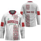 Morocco Atlas Lions Personalized Hockey Jersey Arabesque Inspired Pattern
