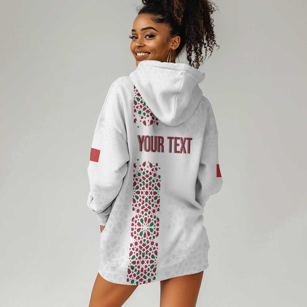 Morocco Atlas Lions Personalized Hoodie Dress Arabesque Inspired Pattern