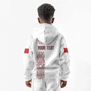 Morocco Atlas Lions Personalized Kid Hoodie Arabesque Inspired Pattern