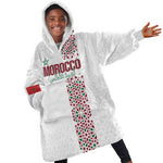 Morocco Atlas Lions Personalized Kid Wearable Blanket Hoodie Arabesque Inspired Pattern