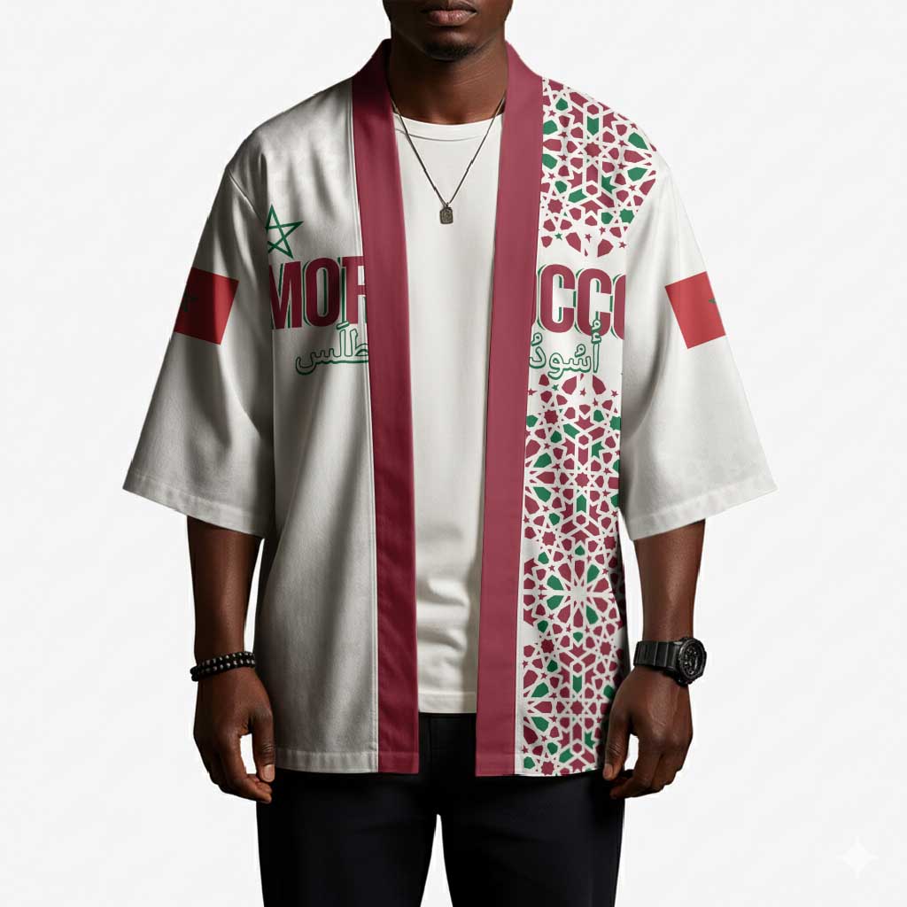 Morocco Atlas Lions Personalized Kimono Arabesque Inspired Pattern
