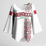 Morocco Atlas Lions Personalized Kimono Sleeve Blouse Arabesque Inspired Pattern
