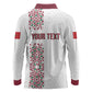 Morocco Atlas Lions Personalized Long Sleeve Polo Shirt Arabesque Inspired Pattern