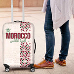 Morocco Atlas Lions Luggage Cover Arabesque Inspired Pattern