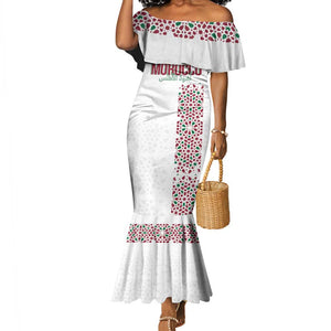 Morocco Atlas Lions Personalized Mermaid Dress Arabesque Inspired Pattern