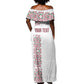 Morocco Atlas Lions Personalized Off Shoulder Maxi Dress Arabesque Inspired Pattern