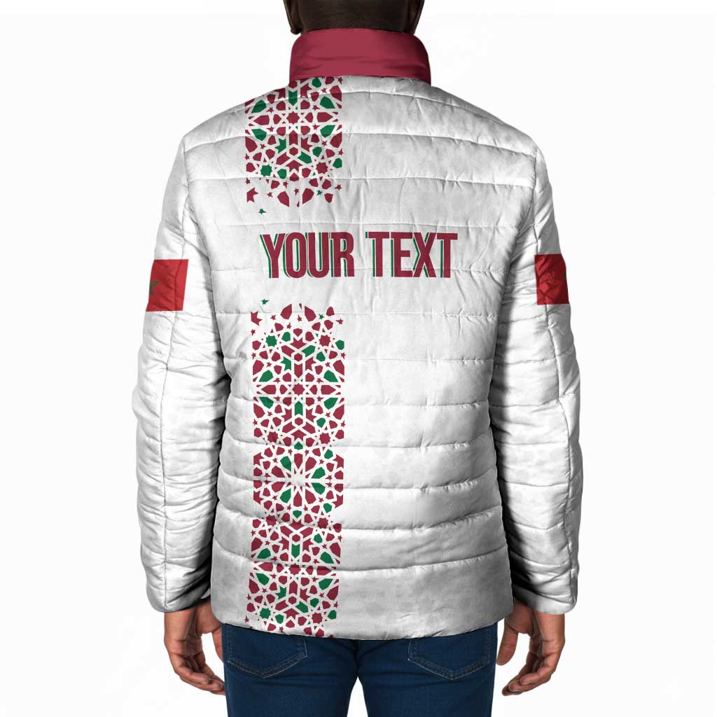 Morocco Atlas Lions Personalized Padded Jacket Arabesque Inspired Pattern