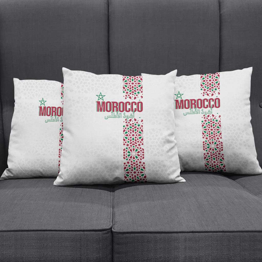 Morocco Atlas Lions Pillow Cover Arabesque Inspired Pattern