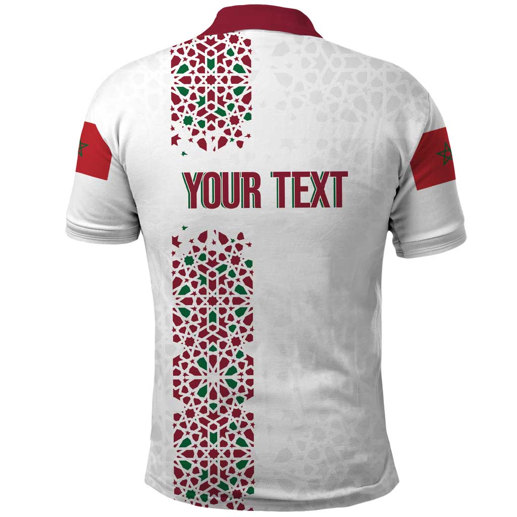 Morocco Atlas Lions Personalized Polo Shirt Arabesque Inspired Pattern