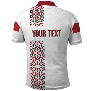 Morocco Atlas Lions Personalized Polo Shirt Arabesque Inspired Pattern