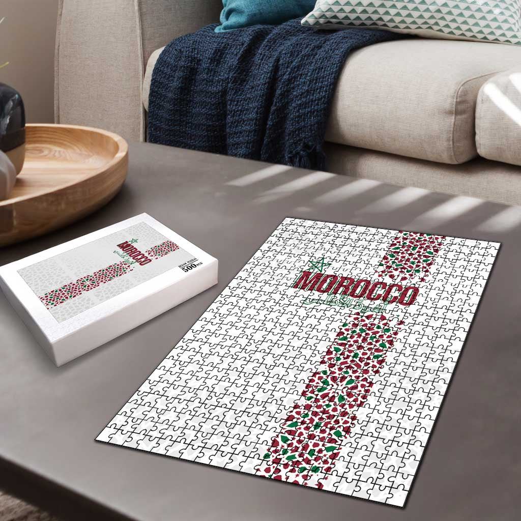 Morocco Atlas Lions Puzzle Arabesque Inspired Pattern