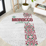 Morocco Atlas Lions Round Carpet Arabesque Inspired Pattern