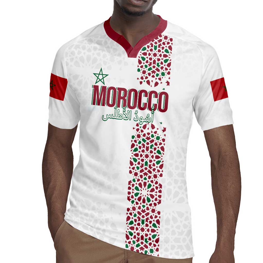 Morocco Atlas Lions Personalized Rugby Jersey Arabesque Inspired Pattern