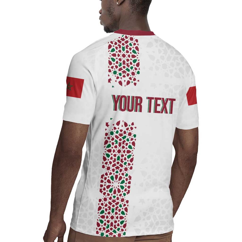 Morocco Atlas Lions Personalized Rugby Jersey Arabesque Inspired Pattern