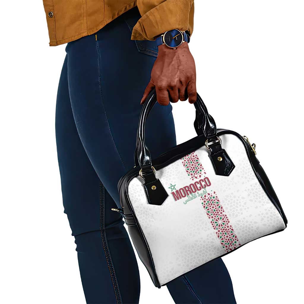 Morocco Atlas Lions Shoulder Handbag Arabesque Inspired Pattern
