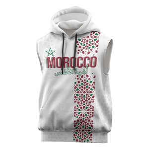 Morocco Atlas Lions Personalized Sleeveless Hoodie Arabesque Inspired Pattern