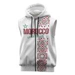 Morocco Atlas Lions Personalized Sleeveless Zip Hoodie Arabesque Inspired Pattern