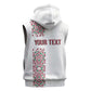 Morocco Atlas Lions Personalized Sleeveless Zip Hoodie Arabesque Inspired Pattern