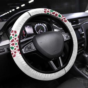 Morocco Atlas Lions Steering Wheel Cover Arabesque Inspired Pattern
