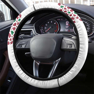 Morocco Atlas Lions Steering Wheel Cover Arabesque Inspired Pattern