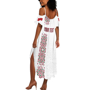 Morocco Atlas Lions Personalized Summer Maxi Dress Arabesque Inspired Pattern