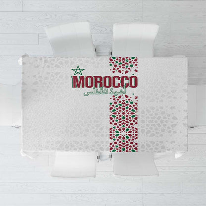 Morocco Atlas Lions Tablecloth Arabesque Inspired Pattern
