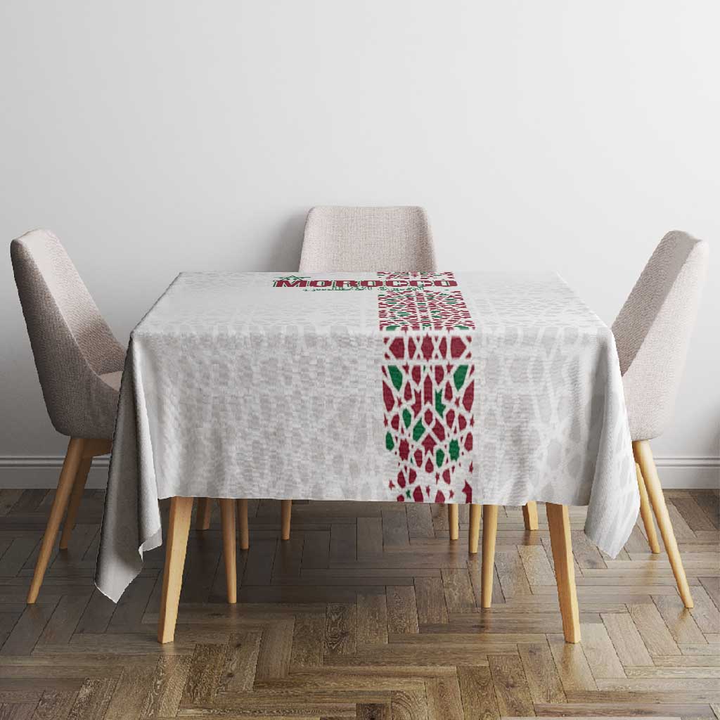 Morocco Atlas Lions Tablecloth Arabesque Inspired Pattern