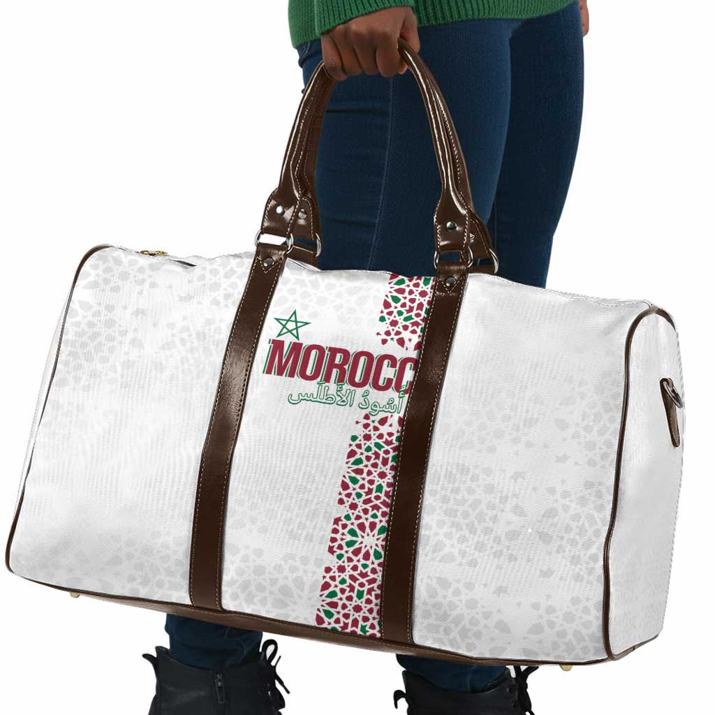 Morocco Atlas Lions Travel Bag Arabesque Inspired Pattern