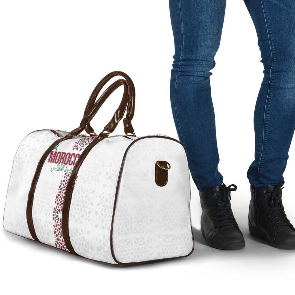 Morocco Atlas Lions Travel Bag Arabesque Inspired Pattern