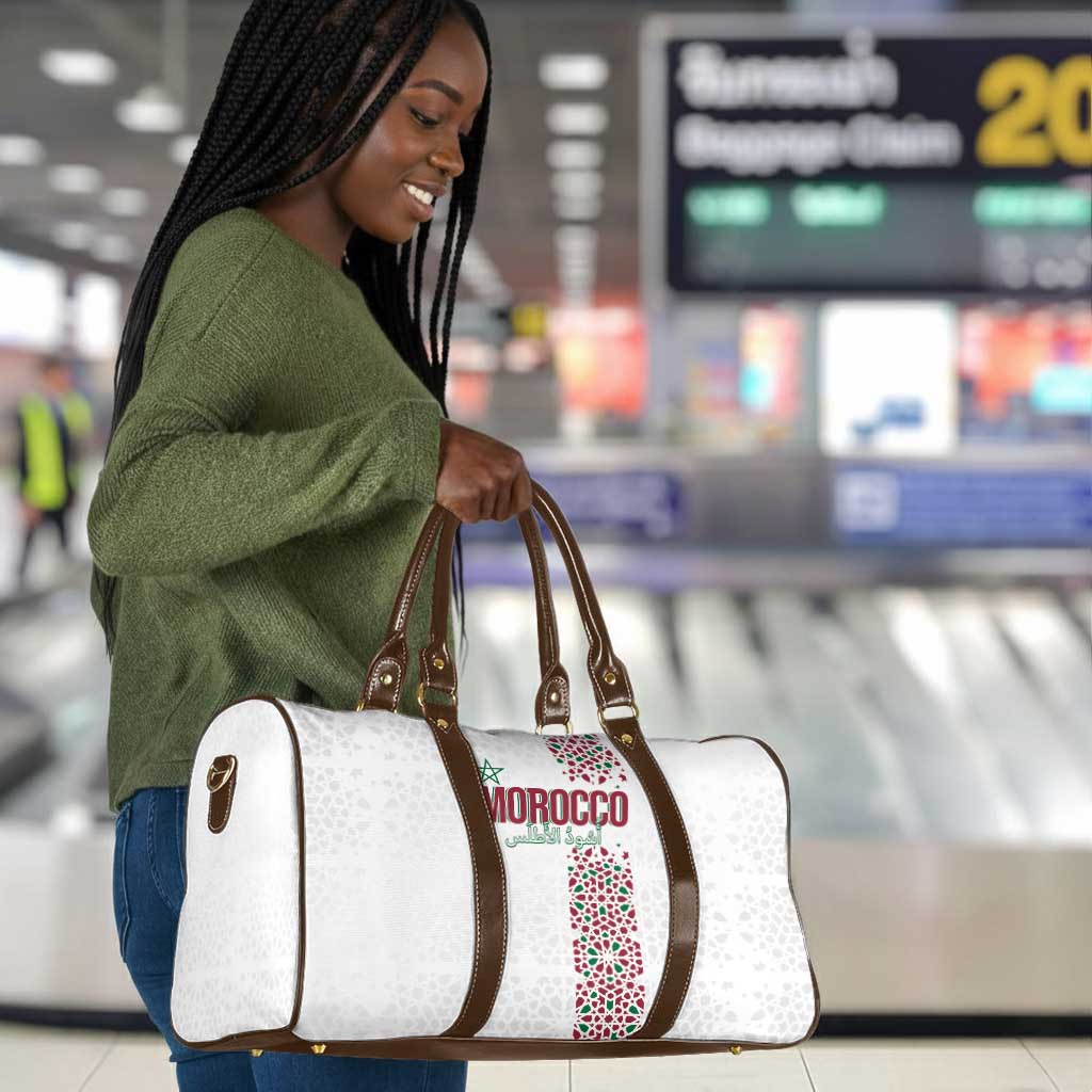 Morocco Atlas Lions Travel Bag Arabesque Inspired Pattern