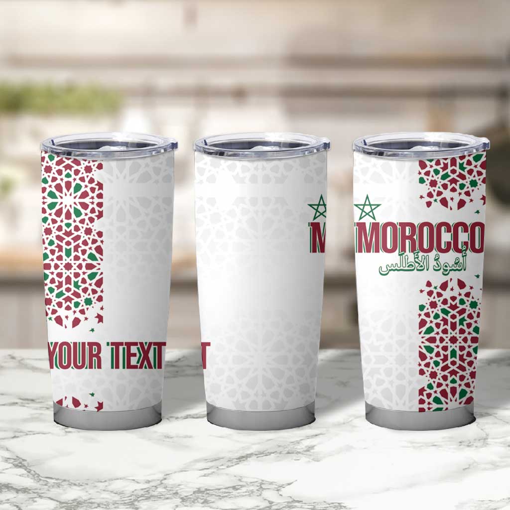 Morocco Atlas Lions Personalized Tumbler Cup Arabesque Inspired Pattern