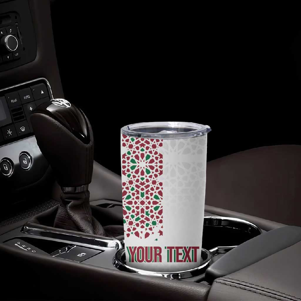 Morocco Atlas Lions Personalized Tumbler Cup Arabesque Inspired Pattern