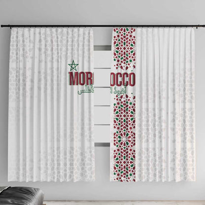Morocco Atlas Lions Window Curtain Arabesque Inspired Pattern