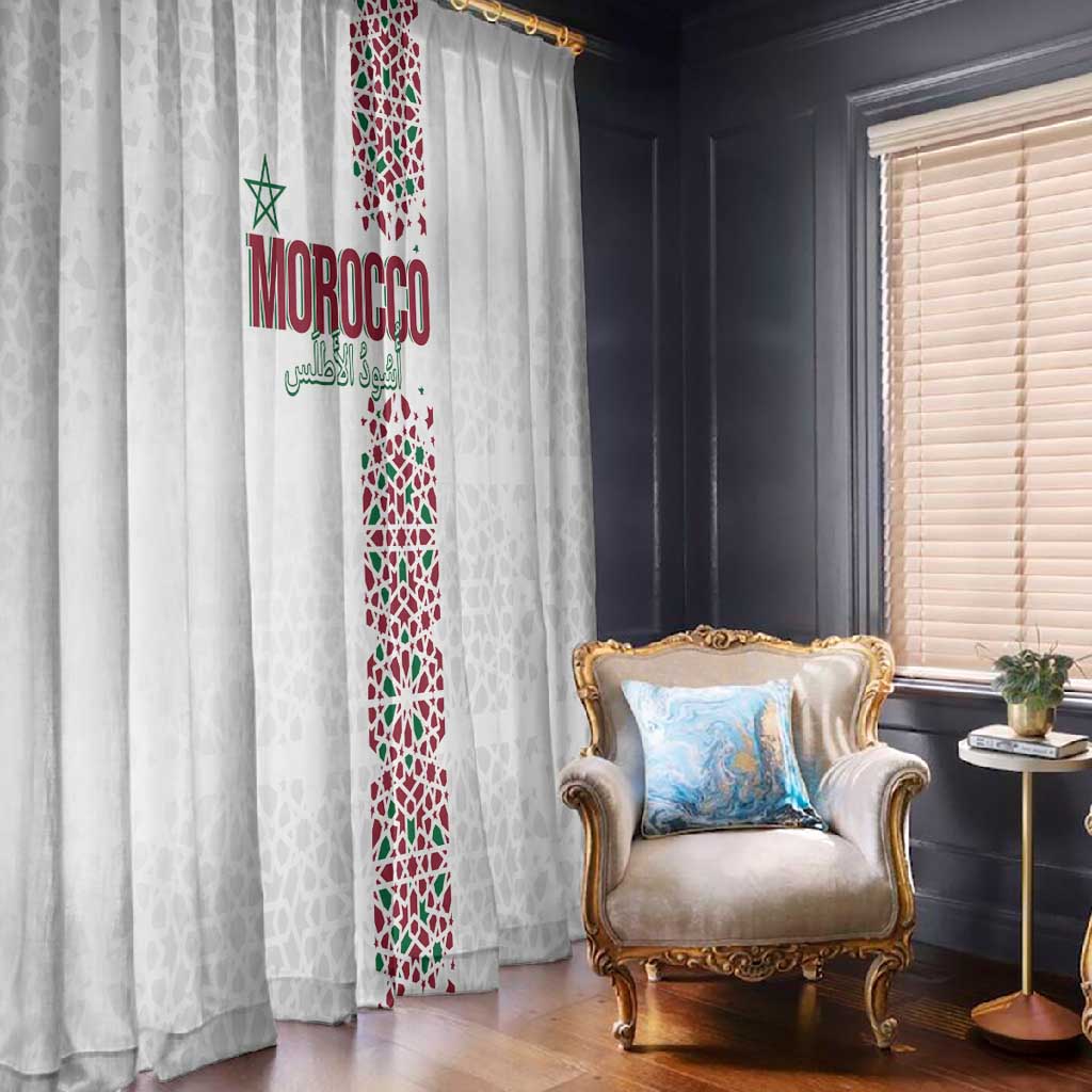 Morocco Atlas Lions Window Curtain Arabesque Inspired Pattern