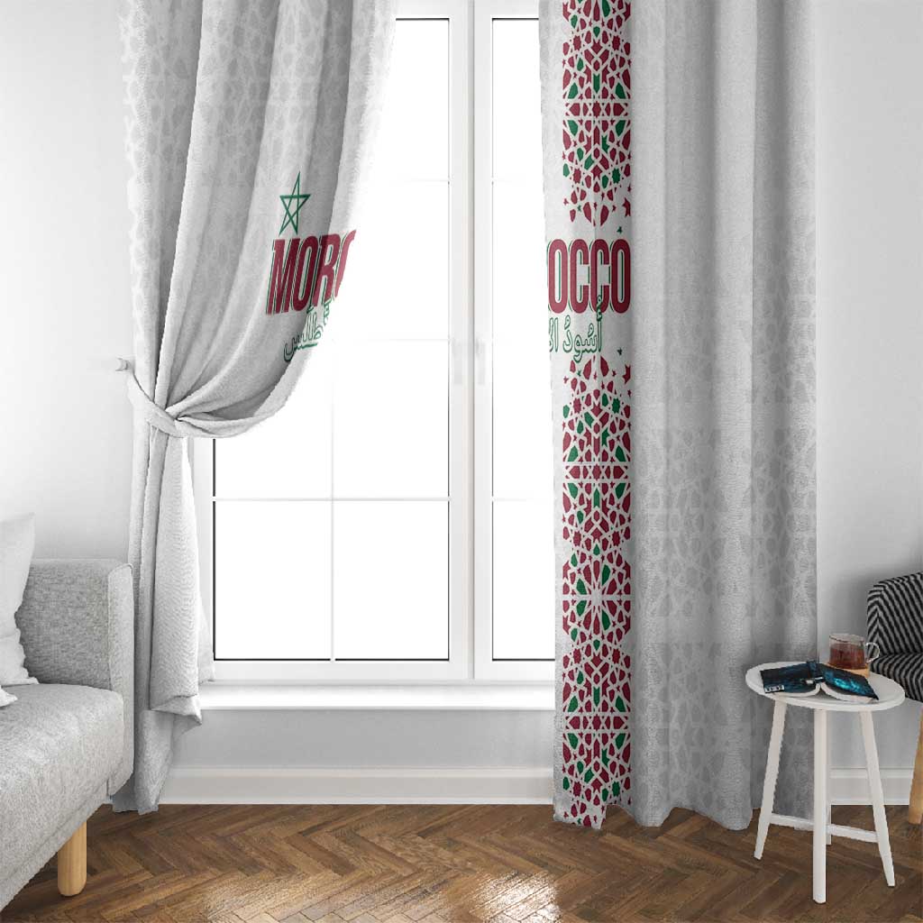 Morocco Atlas Lions Window Curtain Arabesque Inspired Pattern