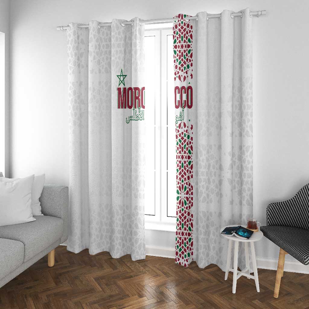 Morocco Atlas Lions Window Curtain Arabesque Inspired Pattern