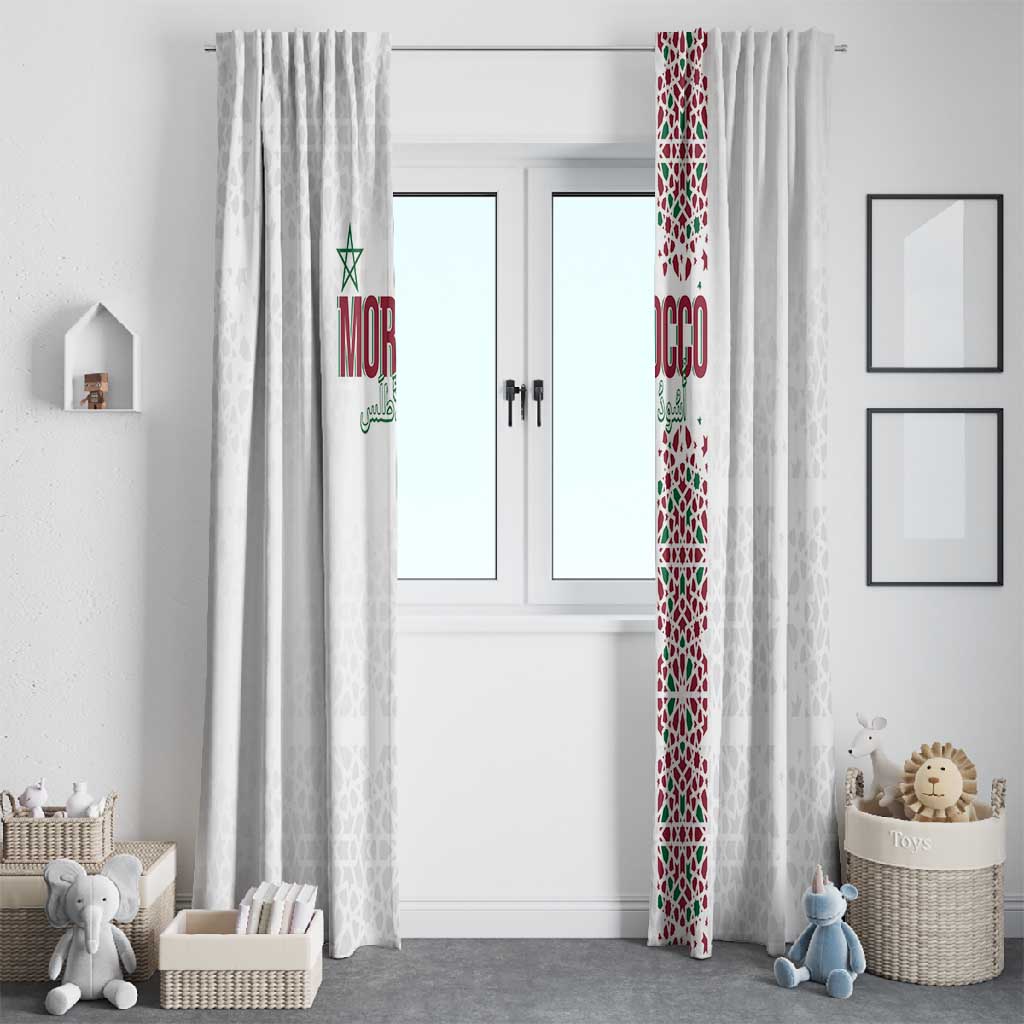 Morocco Atlas Lions Window Curtain Arabesque Inspired Pattern