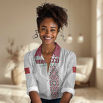 Morocco Atlas Lions Personalized Women Casual Shirt Arabesque Inspired Pattern