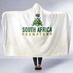 South Africa Cricket Champion Hooded Blanket Gold Proteas - All White - African Pride