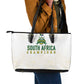 South Africa Cricket Champion Leather Tote Bag Gold Proteas - All White - African Pride