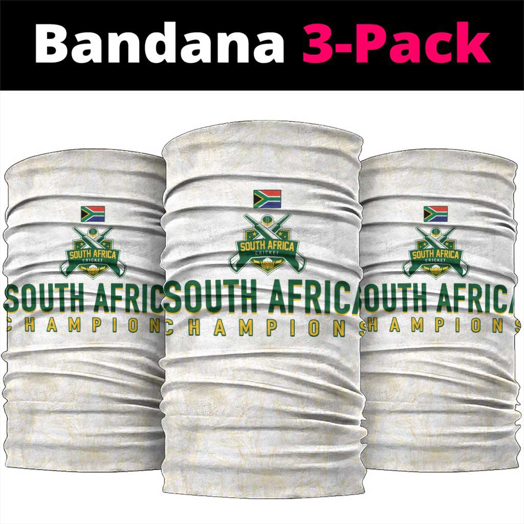 South Africa Cricket Champion Neck Gaiter Gold Proteas - All White LT7
