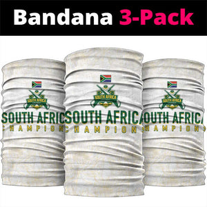 South Africa Cricket Champion Neck Gaiter Gold Proteas - All White LT7