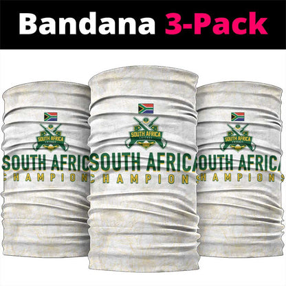 South Africa Cricket Champion Neck Gaiter Gold Proteas - All White LT7