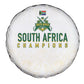 South Africa Cricket Champion Spare Tire Cover Gold Proteas - All White - African Pride