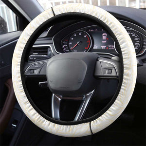 South Africa Cricket Champion Steering Wheel Cover Gold Proteas - All White - African Pride