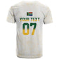 Custom South Africa Cricket Champion T shirt Gold Proteas - All White - African Pride