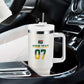 Custom South Africa Cricket Champion Tumbler With Handle Gold Proteas - All White - African Pride