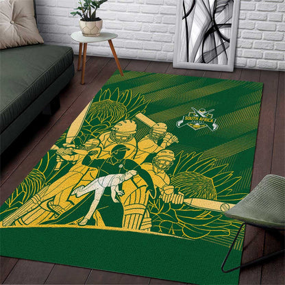 South Africa Cricket Champion Area Rug Proteas Rock The World - African Pride
