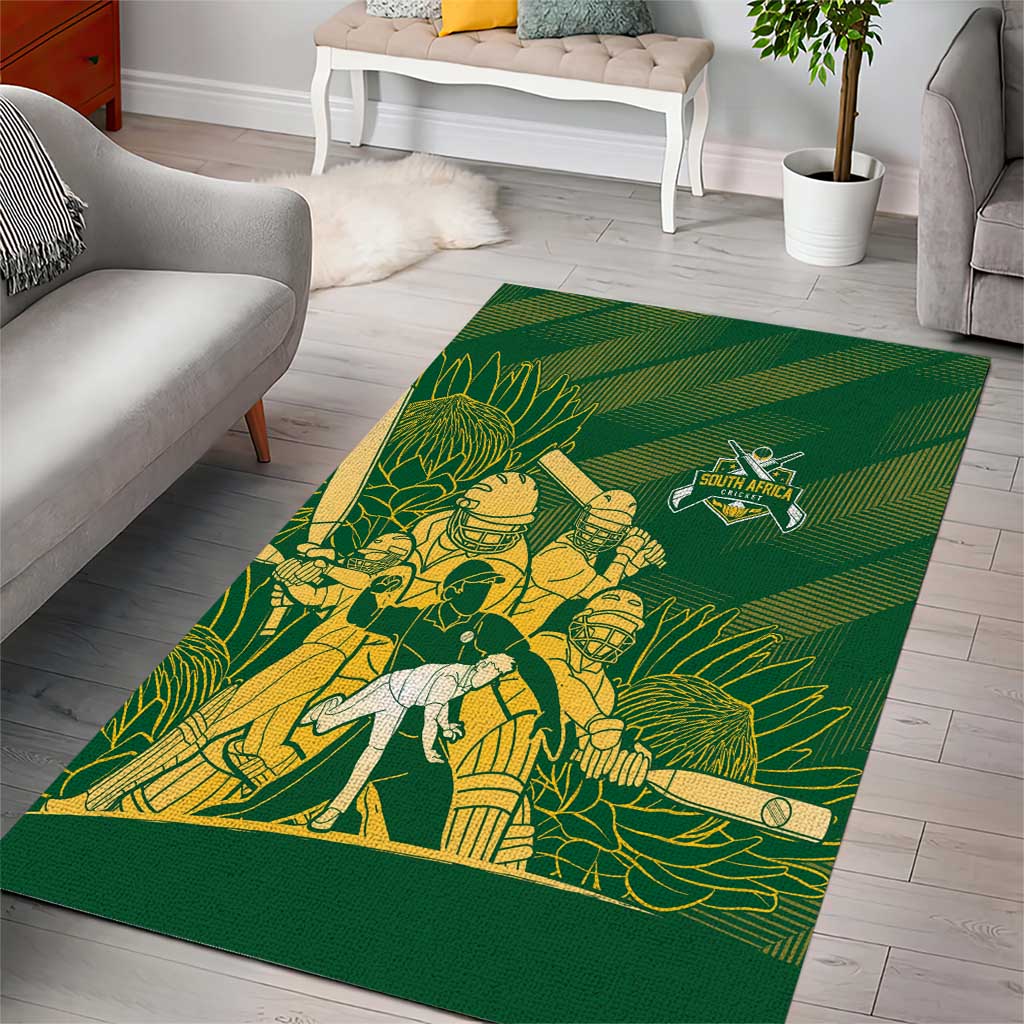 South Africa Cricket Champion Area Rug Proteas Rock The World - African Pride