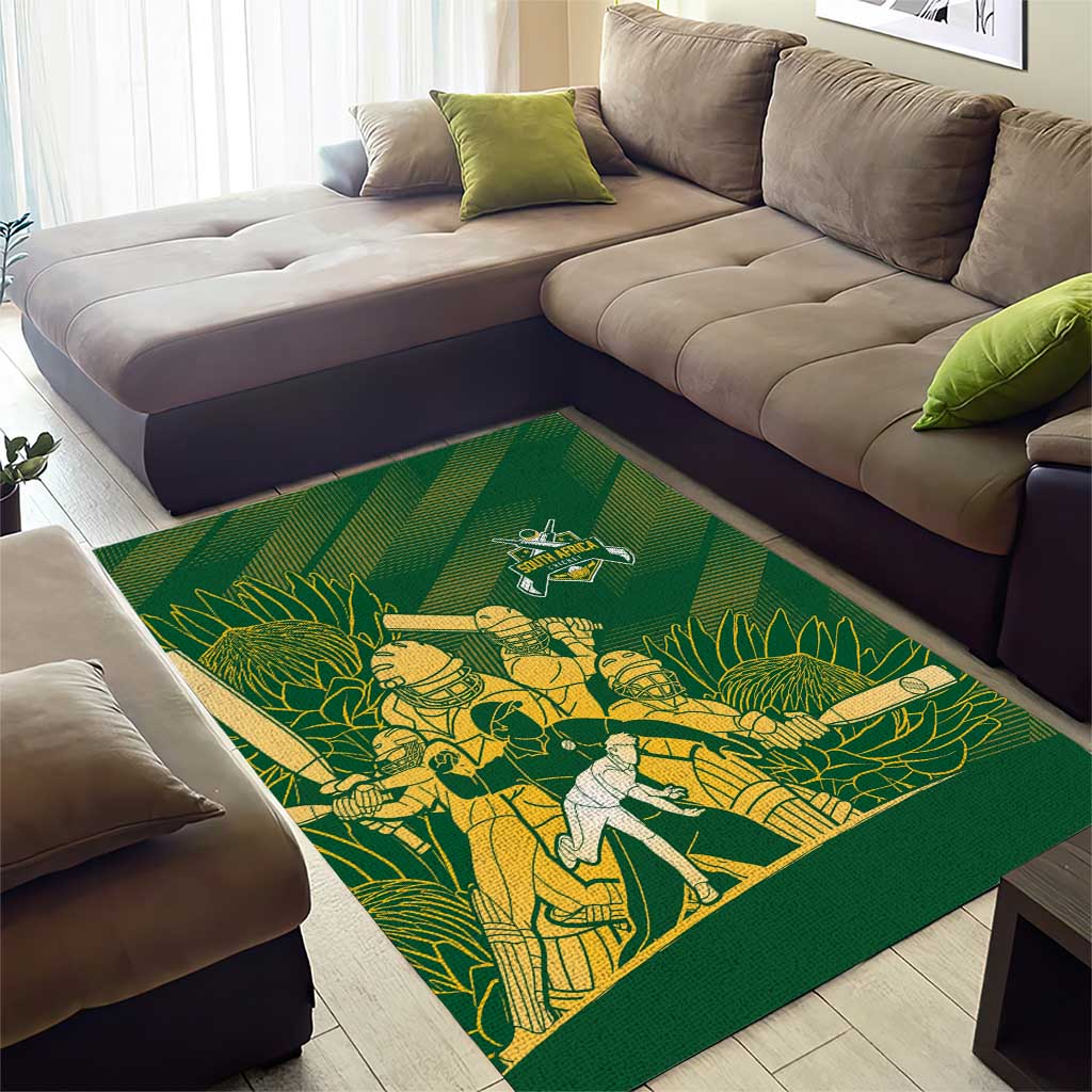South Africa Cricket Champion Area Rug Proteas Rock The World - African Pride